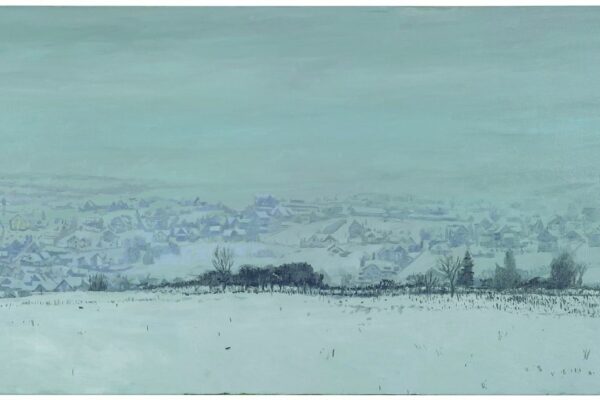 A Widok na Kluszkowce, pada śnieg, luty, Małopolska, 2020, n, 80 x 180 cm (fot. Tomasz Kalarus)